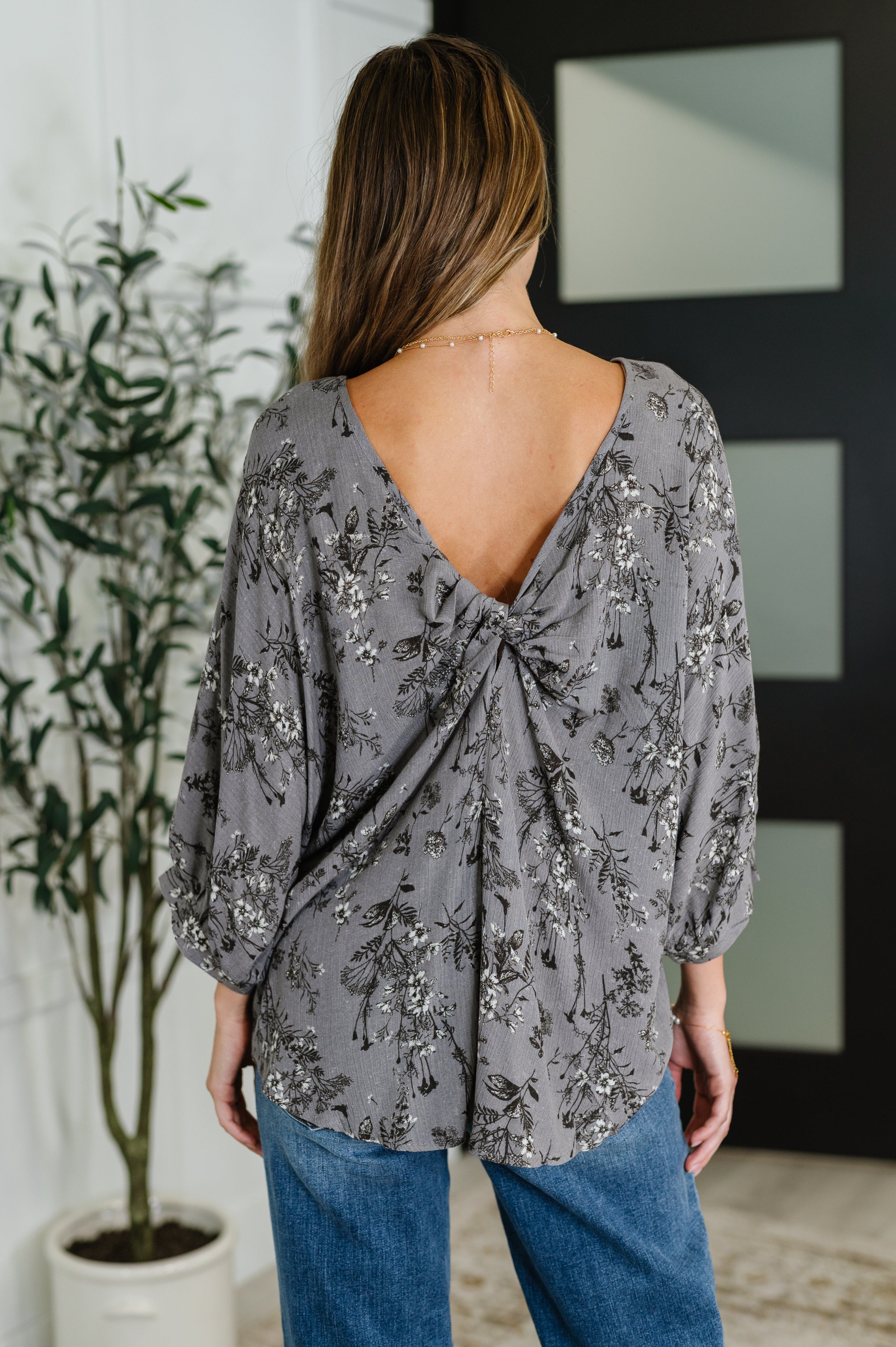 Falling in Deep Crinkle Woven Blouse Dune Grey-Womens-Stay Foxy Boutique, Florissant, Missouri