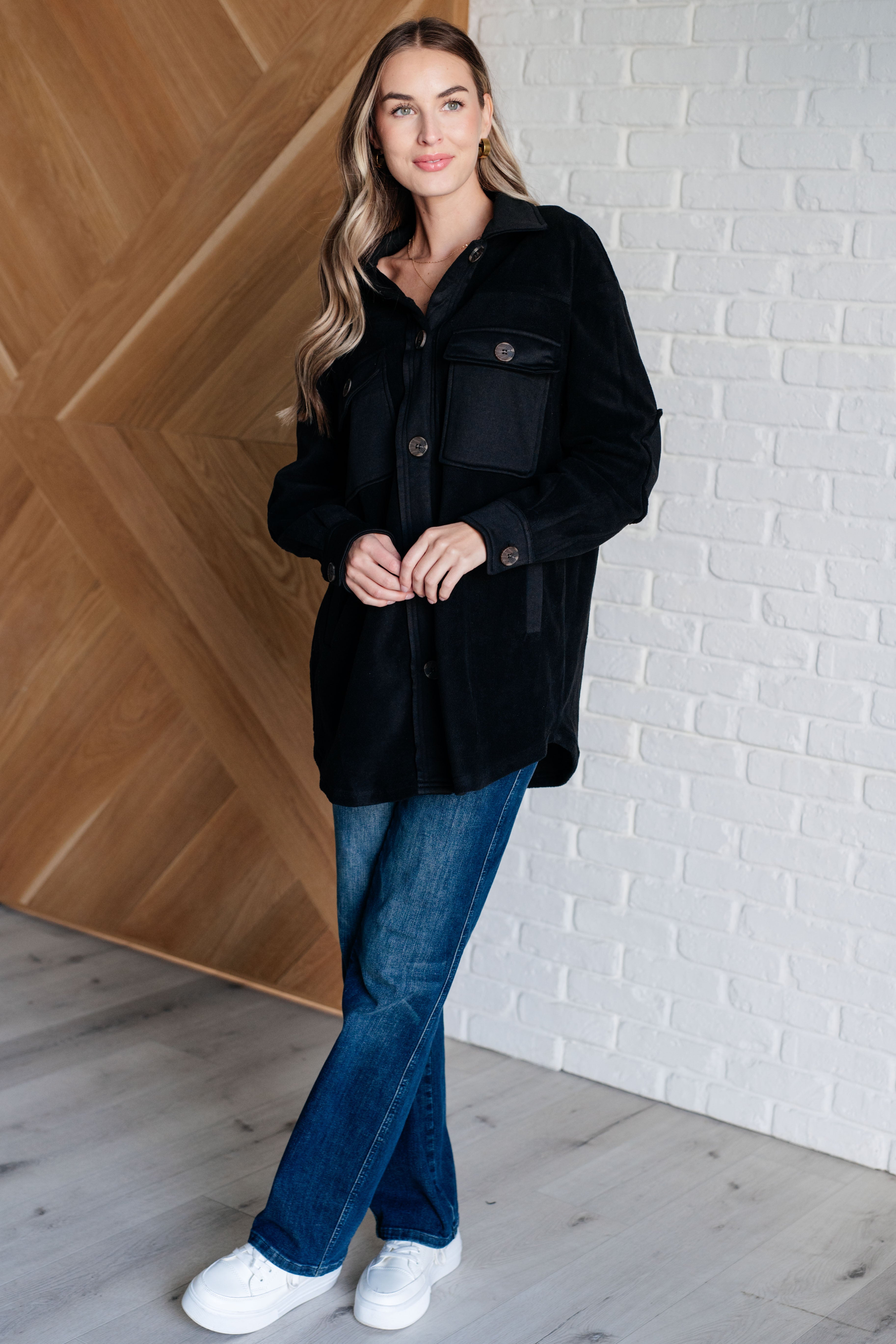 Fantastic in Fleece Jacket in Black-Layers-Stay Foxy Boutique, Florissant, Missouri