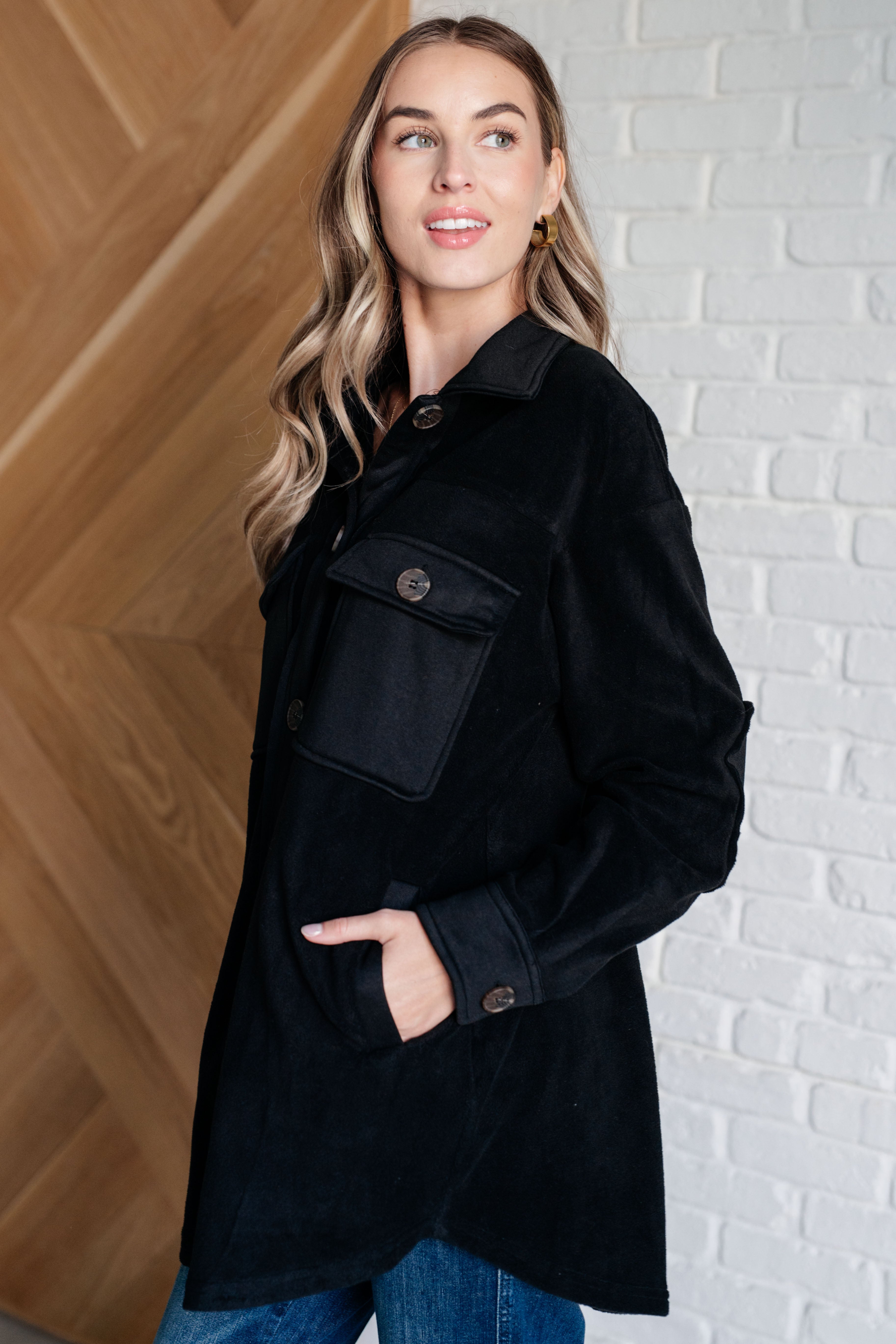 Fantastic in Fleece Jacket in Black-Layers-Stay Foxy Boutique, Florissant, Missouri