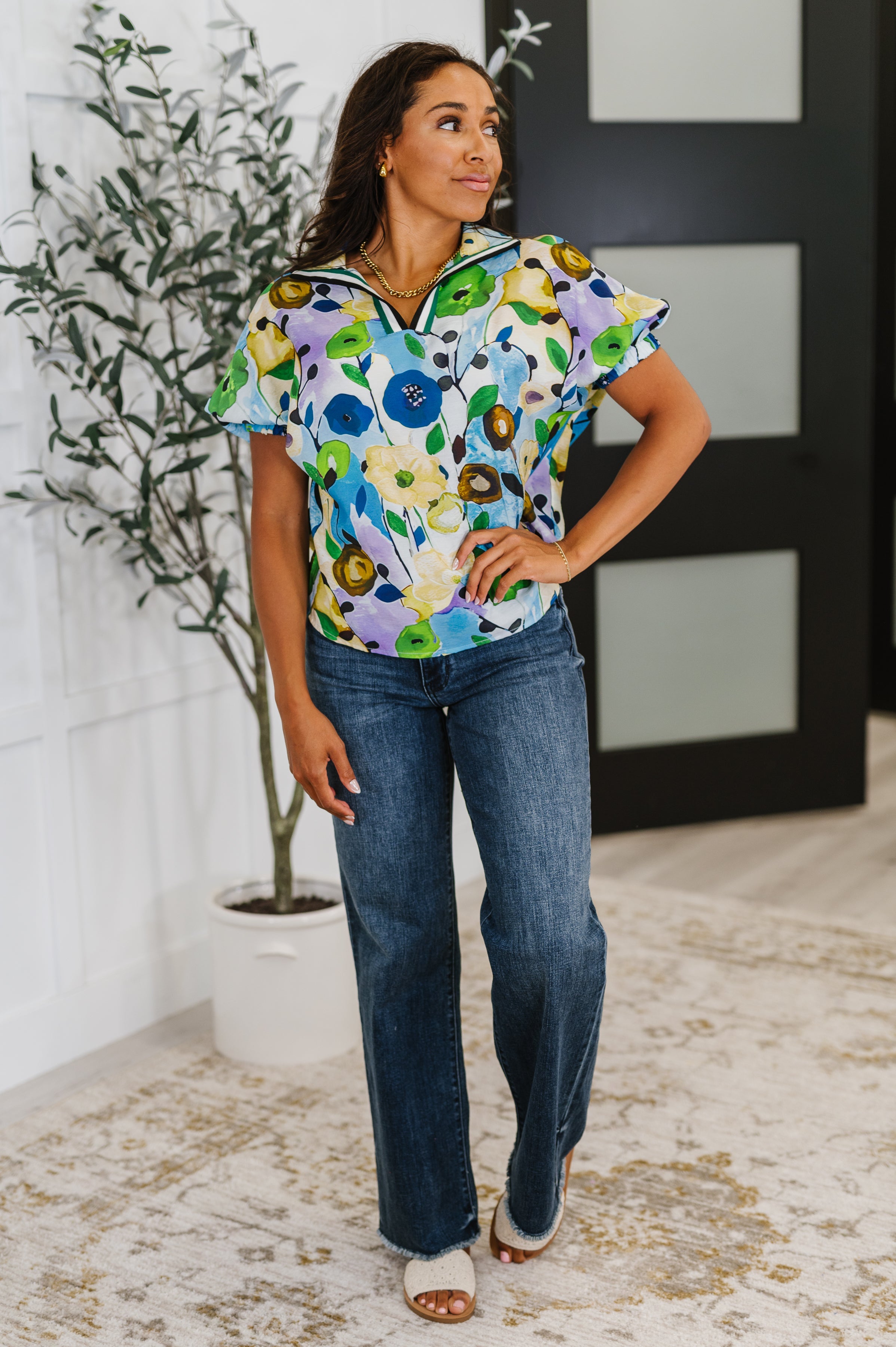 Fielding Questions Floral Top-Womens-Stay Foxy Boutique, Florissant, Missouri