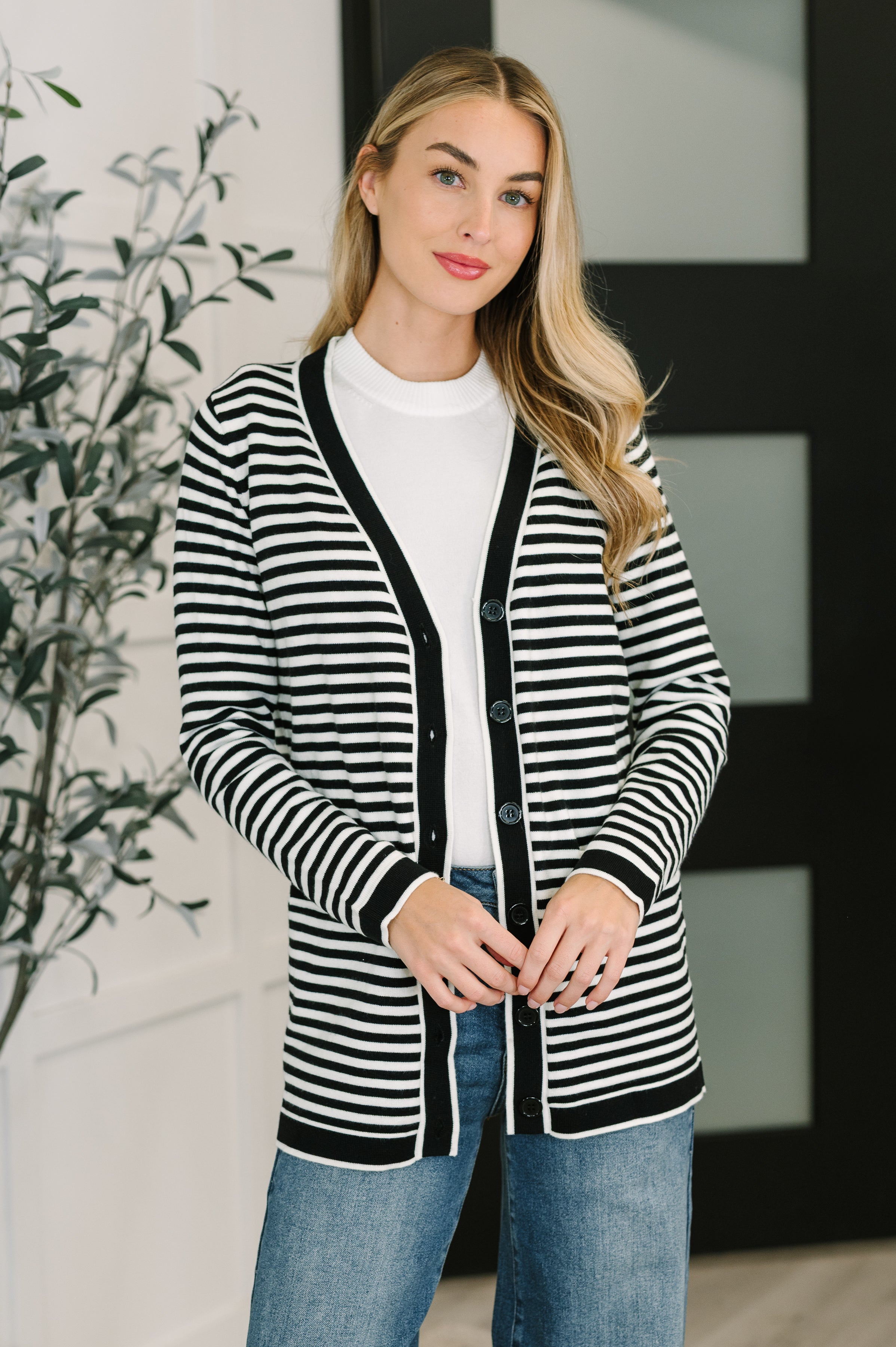 Finagle Your Way Striped Cardigan-Womens-Stay Foxy Boutique, Florissant, Missouri