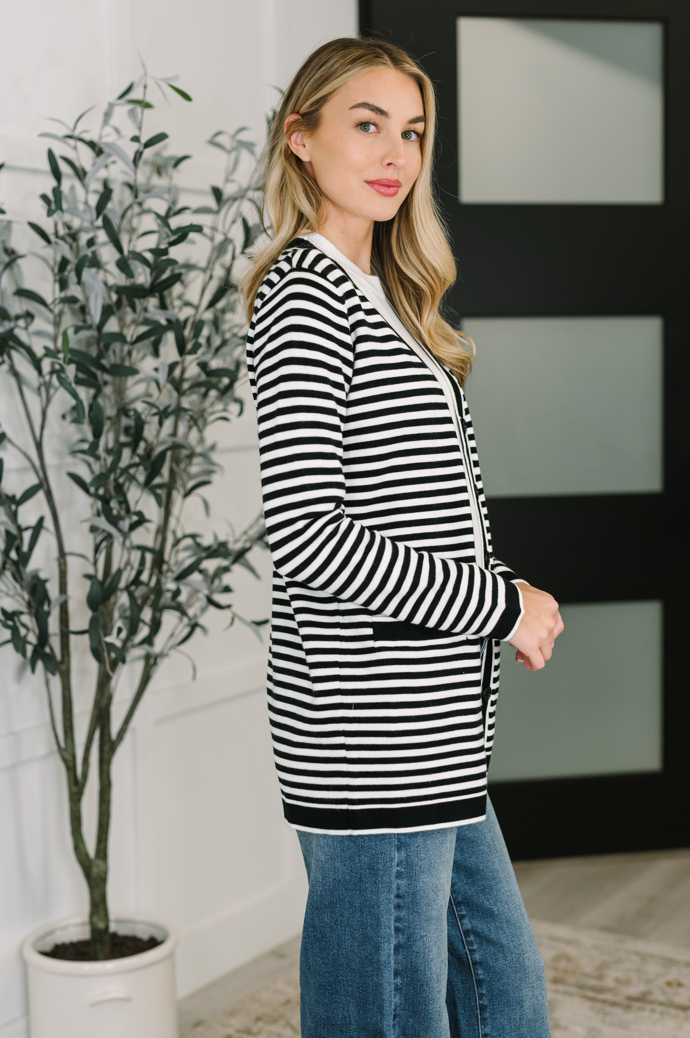Finagle Your Way Striped Cardigan-Womens-Stay Foxy Boutique, Florissant, Missouri