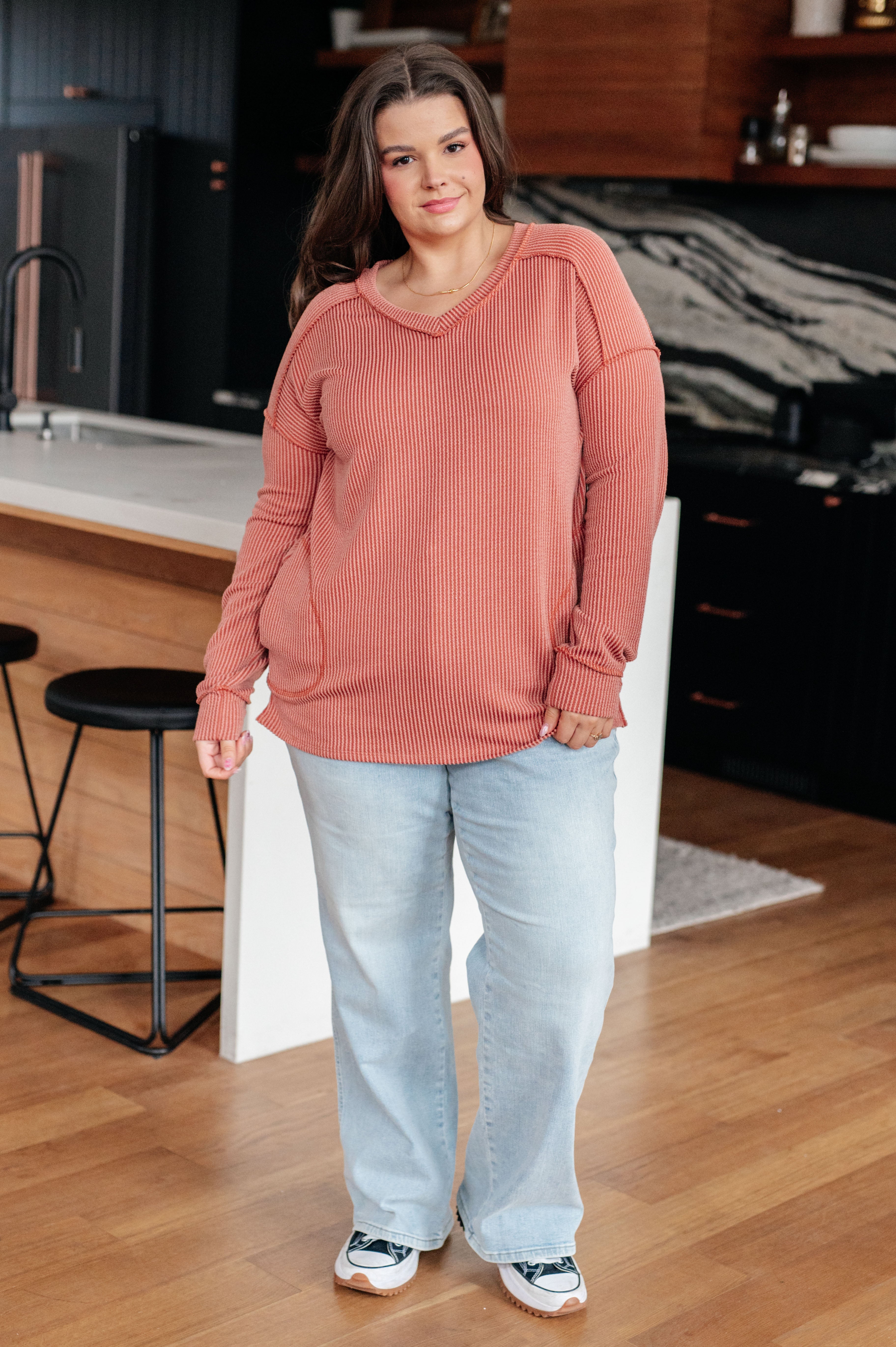 First and Foremost Rib Knit Top-Tops-Stay Foxy Boutique, Florissant, Missouri