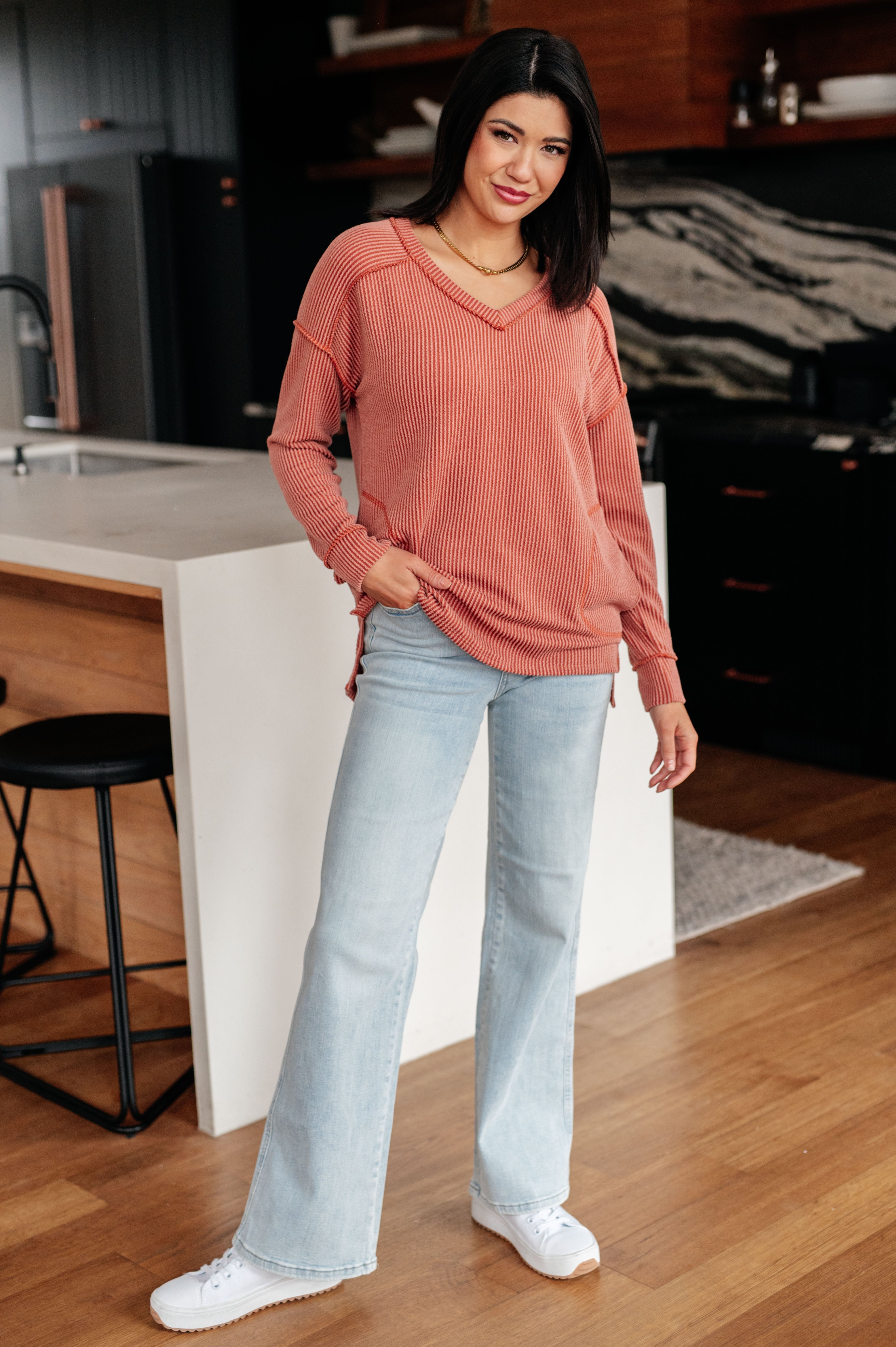 First and Foremost Rib Knit Top-Tops-Stay Foxy Boutique, Florissant, Missouri