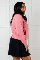 Fit Happens Nylon Tennis Jacket in Coral Rose-Layers-Stay Foxy Boutique, Florissant, Missouri