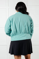 Fit Happens Nylon Tennis Jacket in Tidal Wave-Layers-Stay Foxy Boutique, Florissant, Missouri