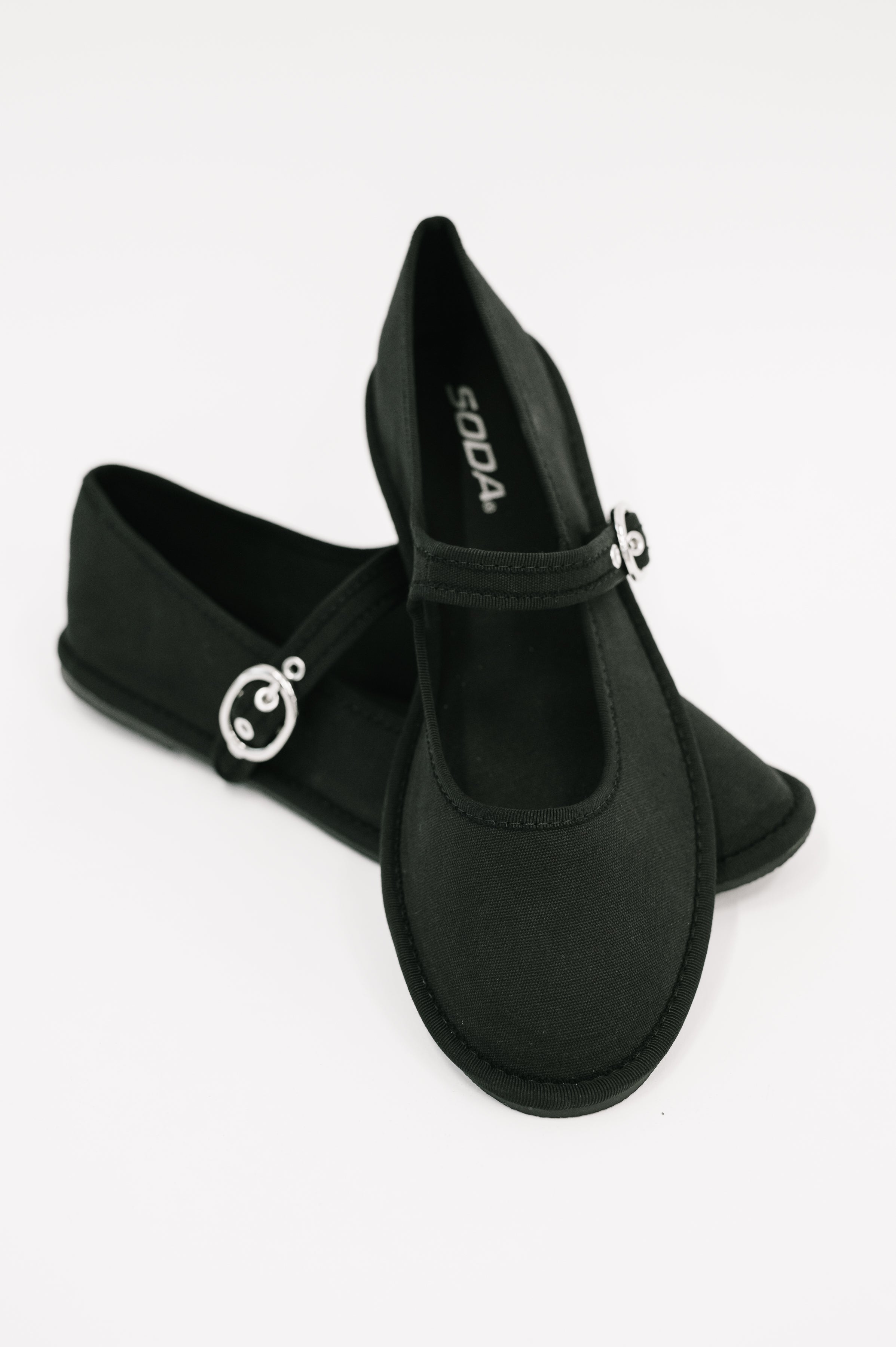 Fleta Buckle Flats in Black-Womens-Stay Foxy Boutique, Florissant, Missouri