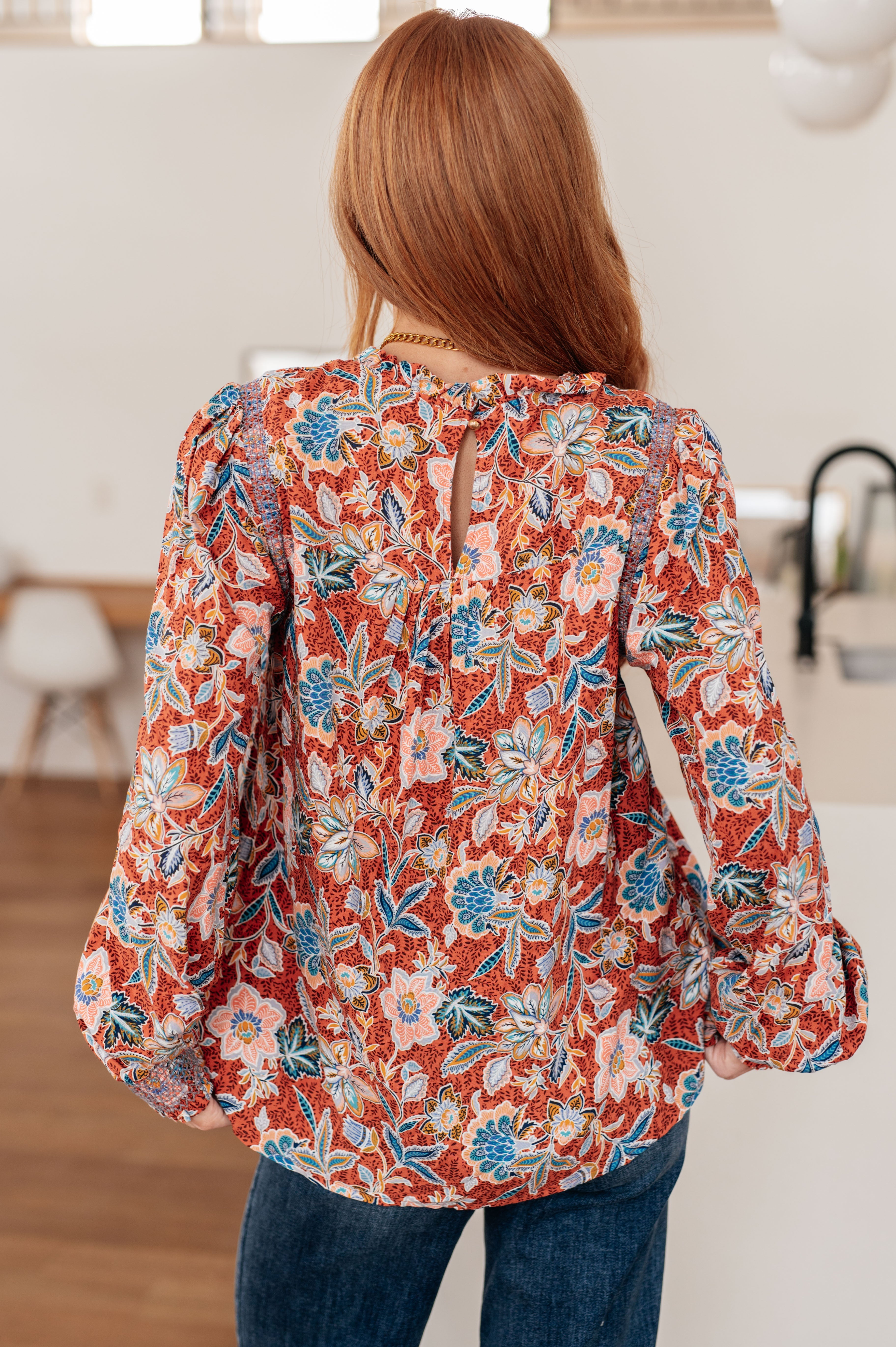 Floral Delight Blouse-Blouses-Stay Foxy Boutique, Florissant, Missouri