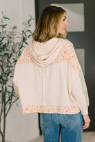 Floral Patchwork Hooded Pullover-Womens-Stay Foxy Boutique, Florissant, Missouri