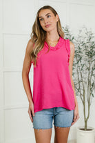Flourish and Flare Ruffle Detail Tank-Tops-Stay Foxy Boutique, Florissant, Missouri