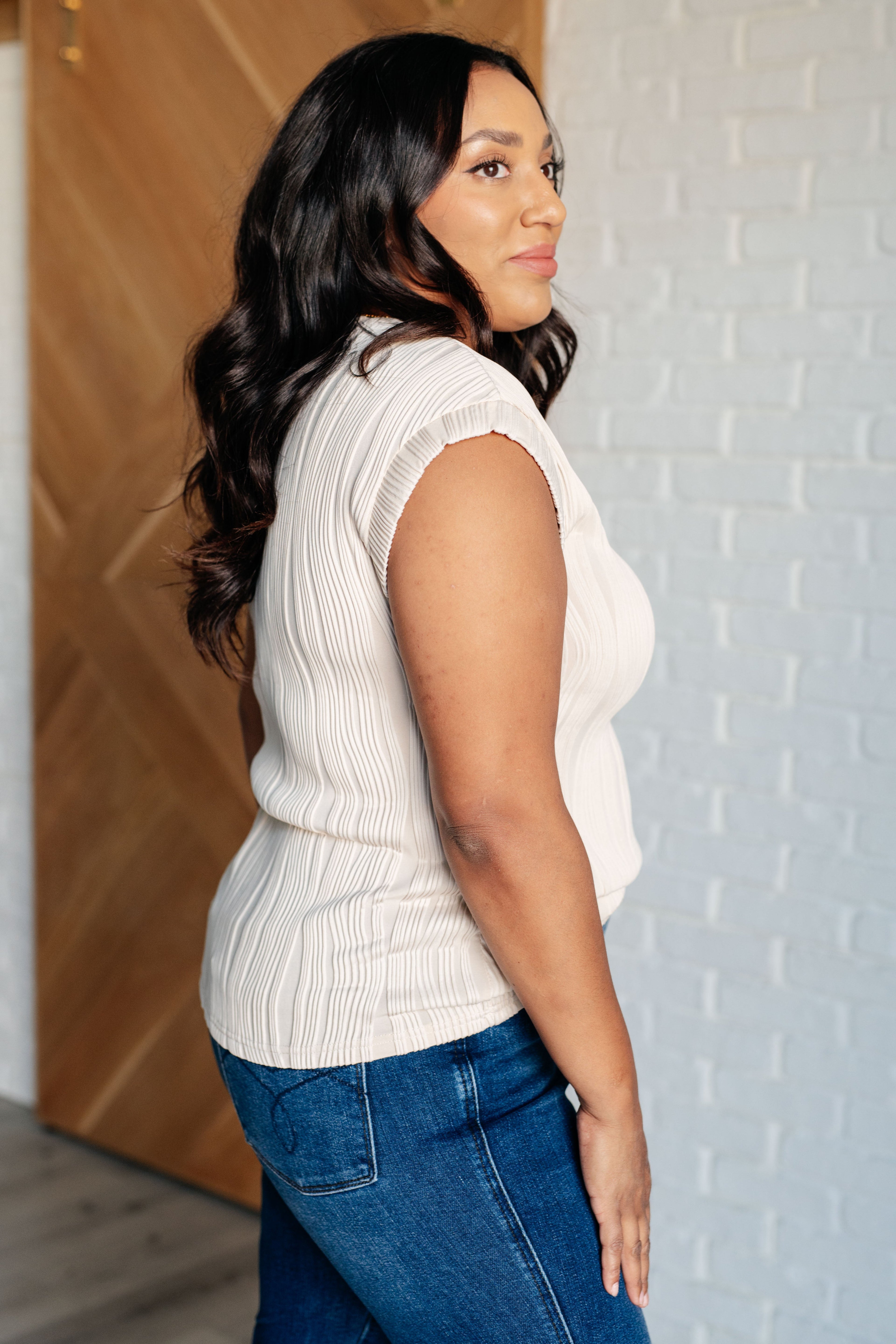 Flow With Me Embossed Top-Tops-Stay Foxy Boutique, Florissant, Missouri