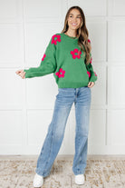 Follow Your Heart Drop Shoulder Sweater-Tops-Stay Foxy Boutique, Florissant, Missouri