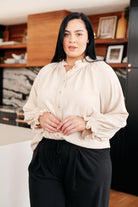 For You I Do Button Up Blouse-Tops-Stay Foxy Boutique, Florissant, Missouri