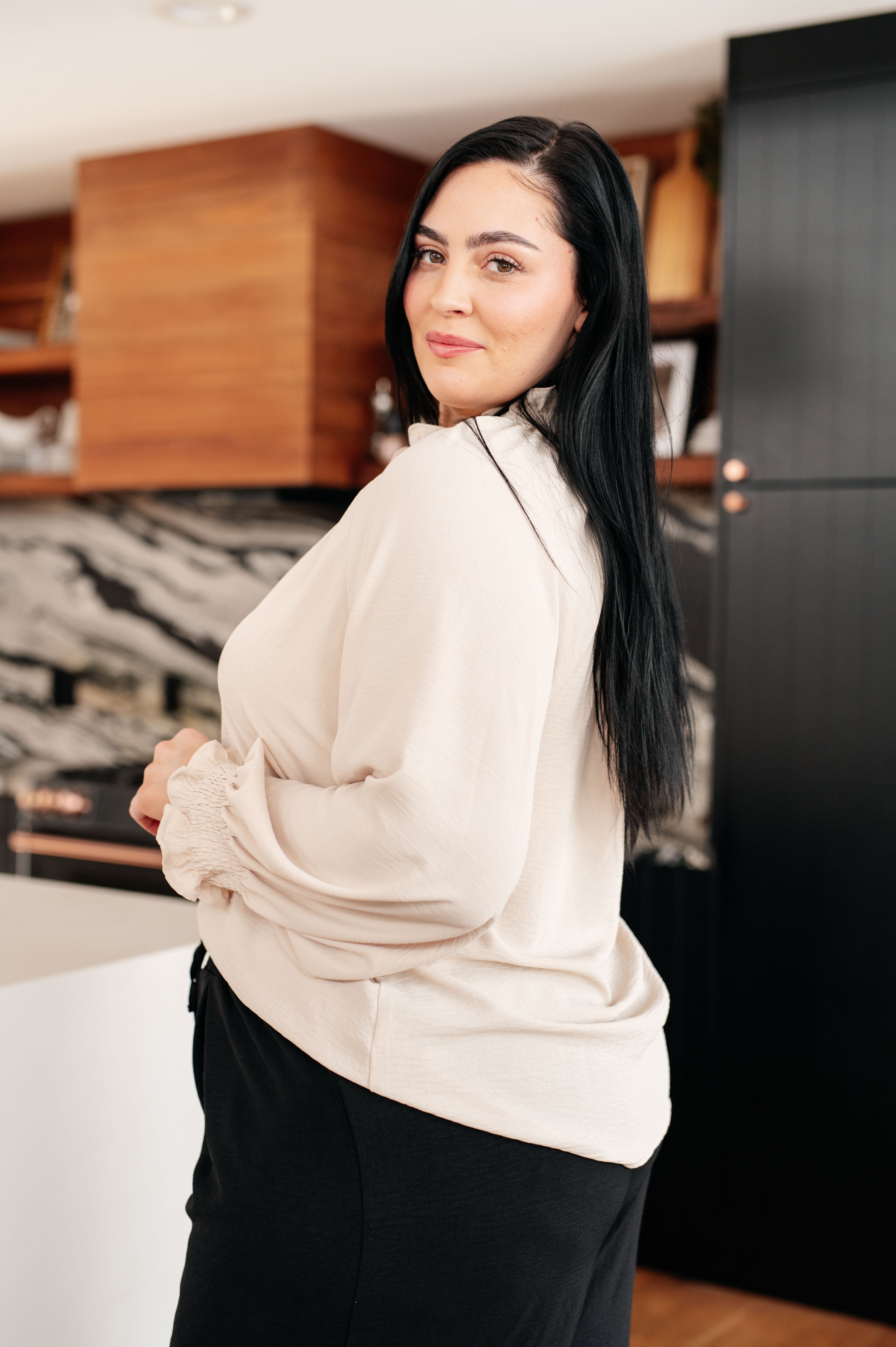 For You I Do Button Up Blouse-Tops-Stay Foxy Boutique, Florissant, Missouri