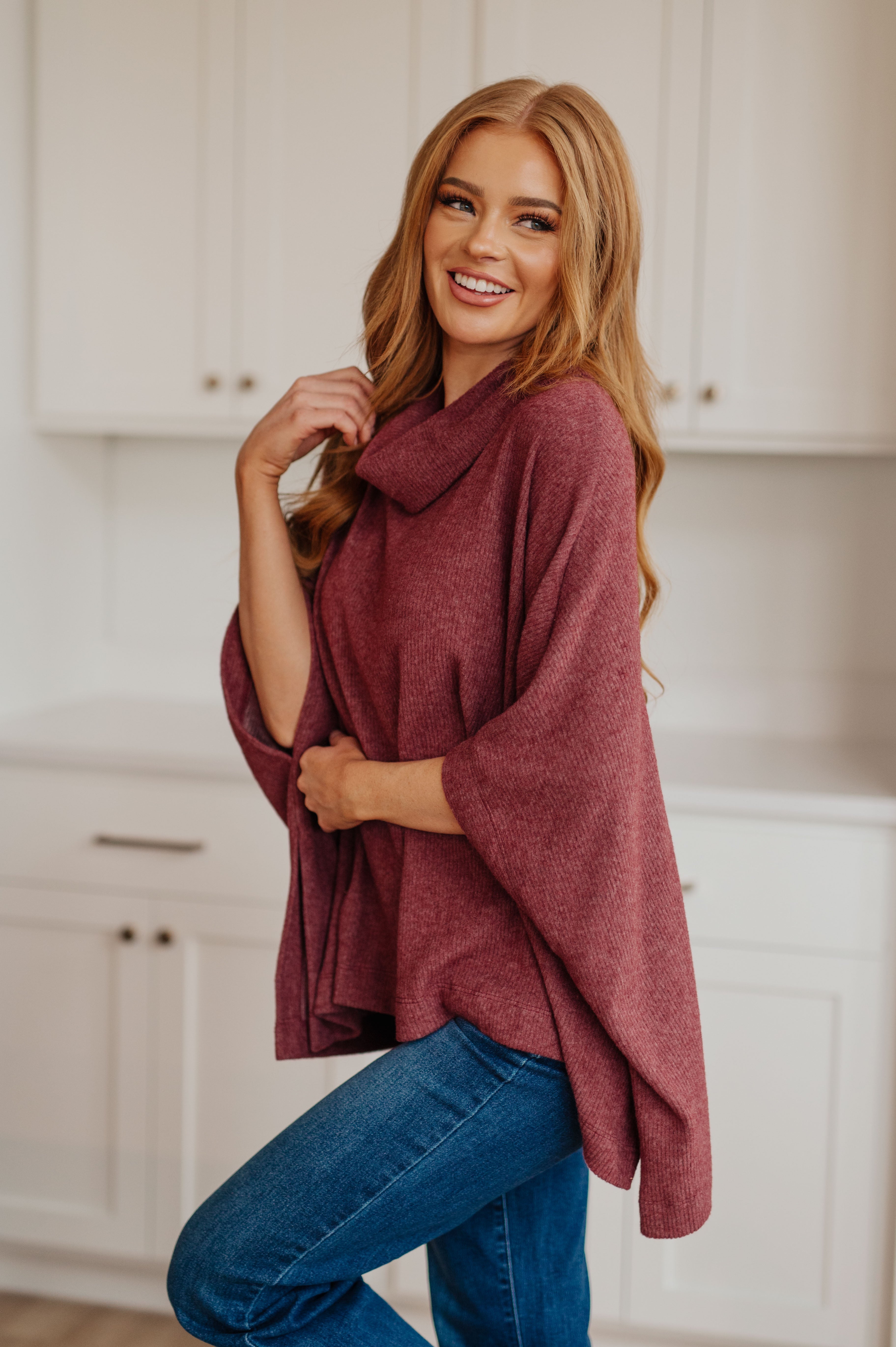 Forgive Me Cowl Neck Poncho-Layers-Stay Foxy Boutique, Florissant, Missouri