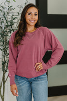 For the Experience Relaxed Pullover in Cabernet-Womens-Stay Foxy Boutique, Florissant, Missouri