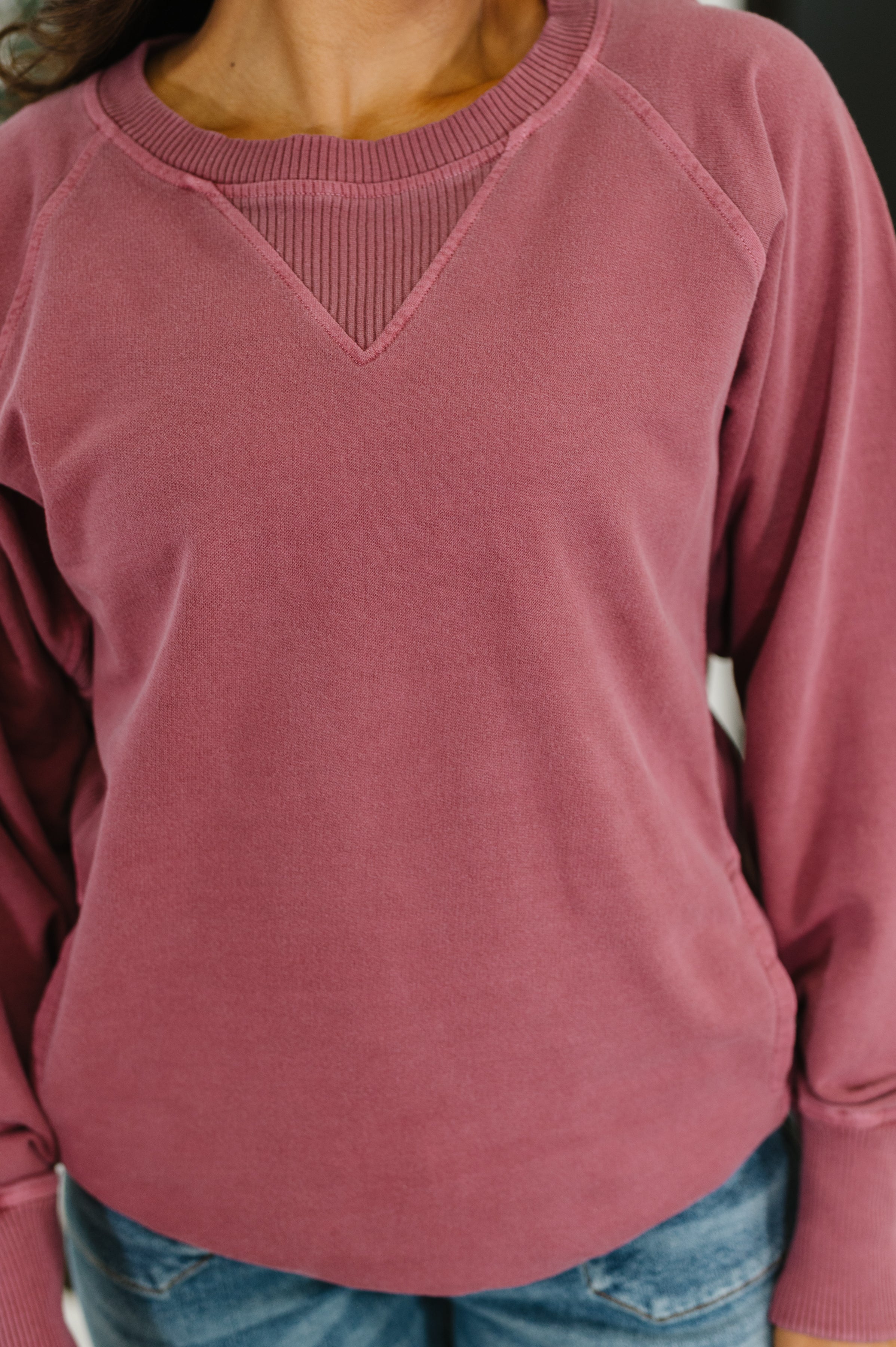 For the Experience Relaxed Pullover in Cabernet-Womens-Stay Foxy Boutique, Florissant, Missouri