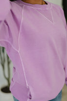 For the Experience Relaxed Pullover in Lavender-Womens-Stay Foxy Boutique, Florissant, Missouri