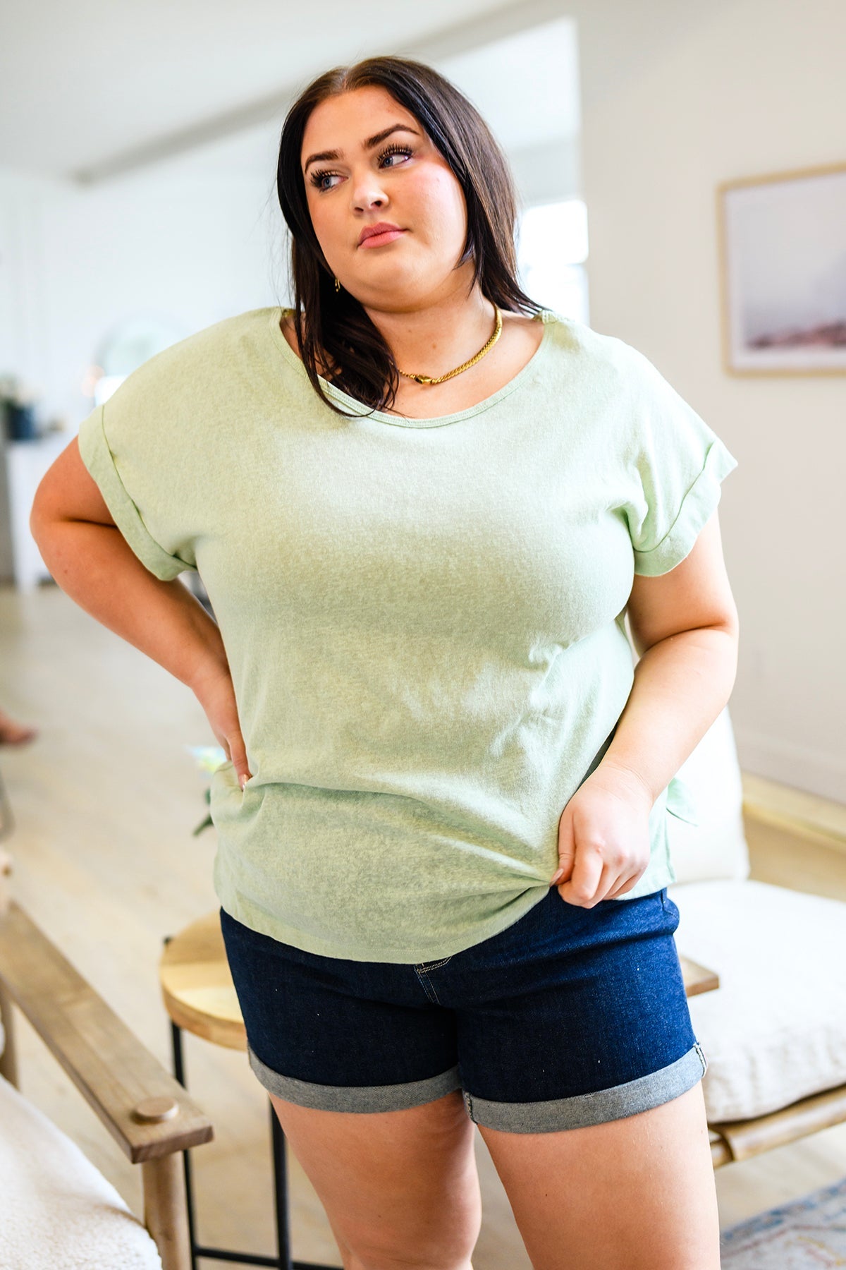 Found Favorite Lace Detail Top-Tops-Stay Foxy Boutique, Florissant, Missouri