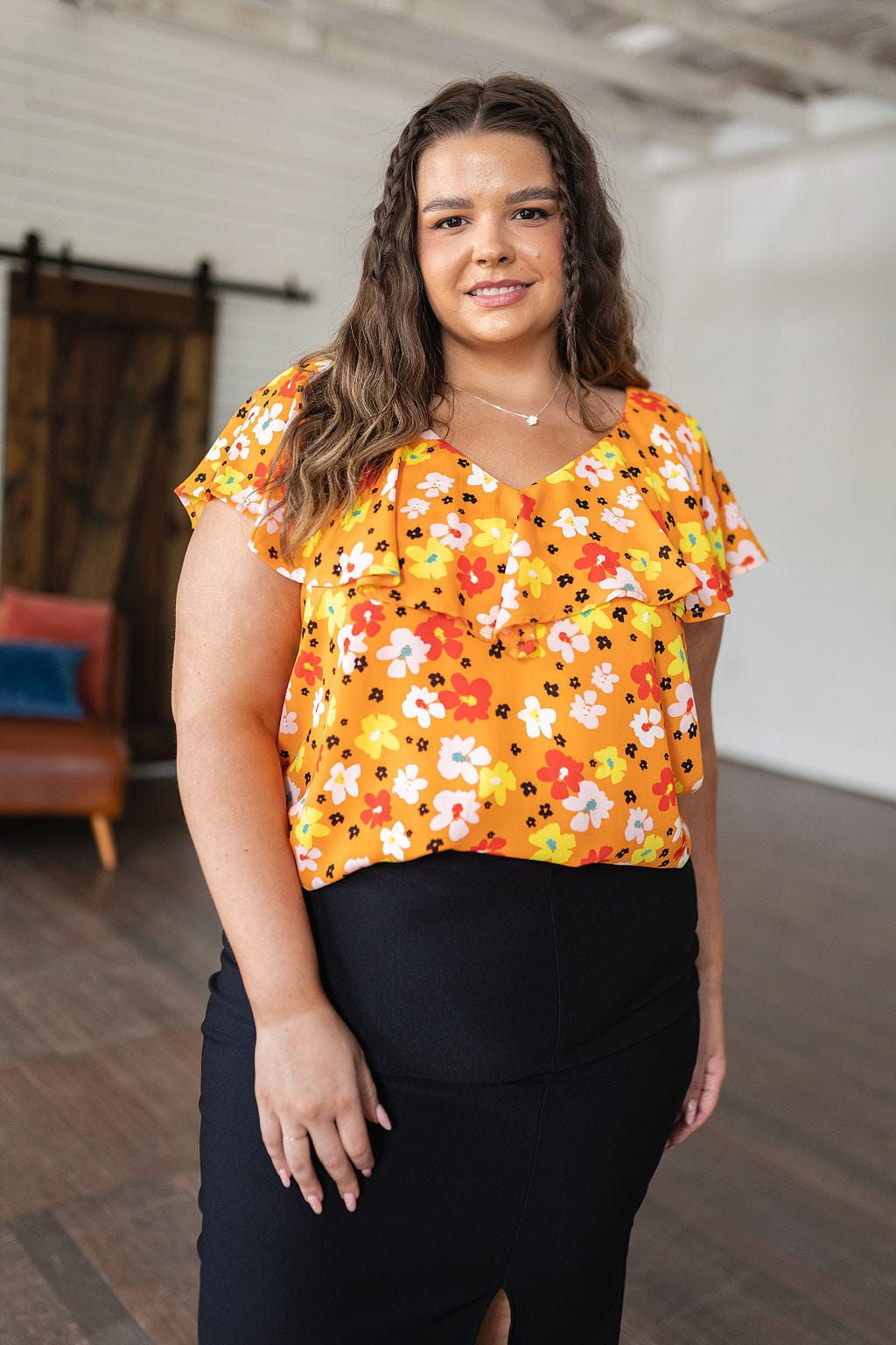 Freshly Picked Floral Top-Tops-Stay Foxy Boutique, Florissant, Missouri