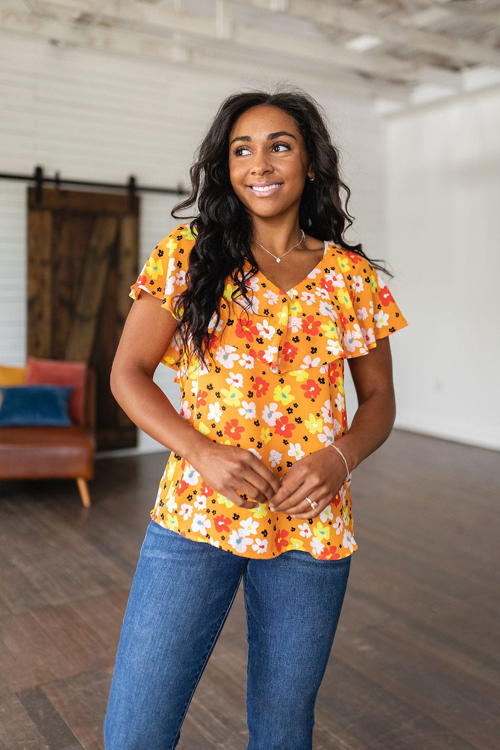 Freshly Picked Floral Top-Tops-Stay Foxy Boutique, Florissant, Missouri