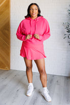 Had Me in the First Half Pullover Hoodie in Flamingo Pink-Tops-Stay Foxy Boutique, Florissant, Missouri