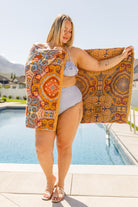 Luxury Beach Towel in Boho Medallions-Home & Decor-Stay Foxy Boutique, Florissant, Missouri