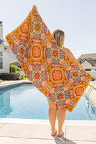 Luxury Beach Towel in Boho Medallions-Home & Decor-Stay Foxy Boutique, Florissant, Missouri