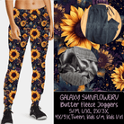 GALAXY SUNFLOWER - BUTTER FLEECE LINED UNISEX JOGGERS-Joggers-Stay Foxy Boutique, Florissant, Missouri