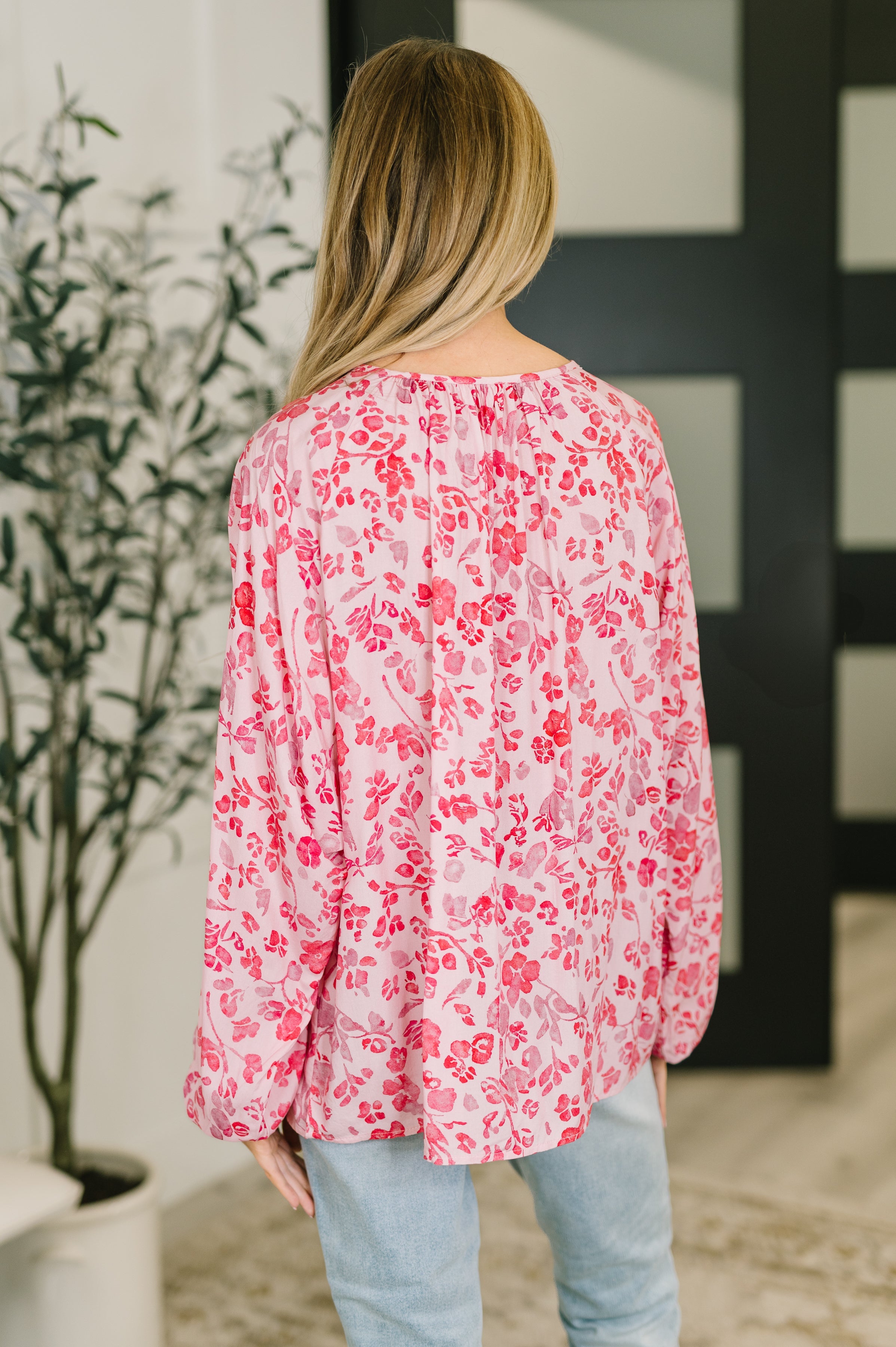 Garden Kiss V-Neck Puff Sleeve Blouse-Womens-Stay Foxy Boutique, Florissant, Missouri