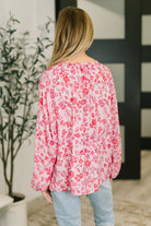 Garden Kiss V-Neck Puff Sleeve Blouse-Womens-Stay Foxy Boutique, Florissant, Missouri