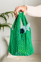 Girls Day Open Weave Bag in Green-Accessories-Stay Foxy Boutique, Florissant, Missouri