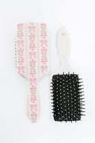 Girly Girl Bow and Floral Hair Brush-Womens-Stay Foxy Boutique, Florissant, Missouri