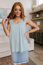 Good For You Ruffle Detail Tank-Tops-Stay Foxy Boutique, Florissant, Missouri