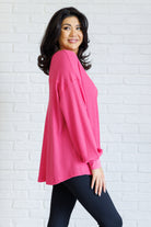 Good Things Are Coming V-Neck Top in Pink-Tops-Stay Foxy Boutique, Florissant, Missouri