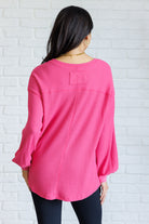 Good Things Are Coming V-Neck Top in Pink-Tops-Stay Foxy Boutique, Florissant, Missouri