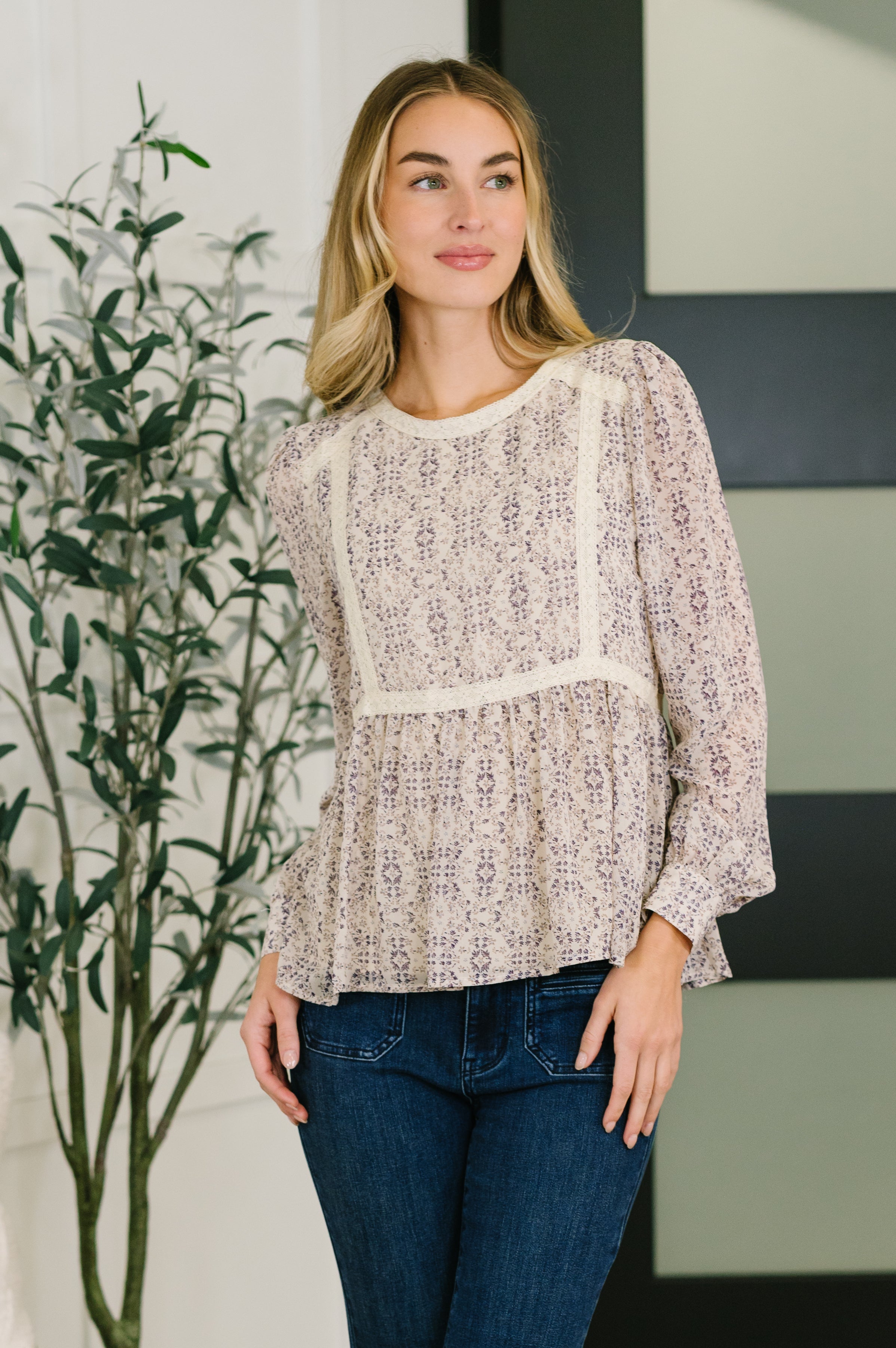 Gorgeous Girl Floral Peplum Blouse-Womens-Stay Foxy Boutique, Florissant, Missouri