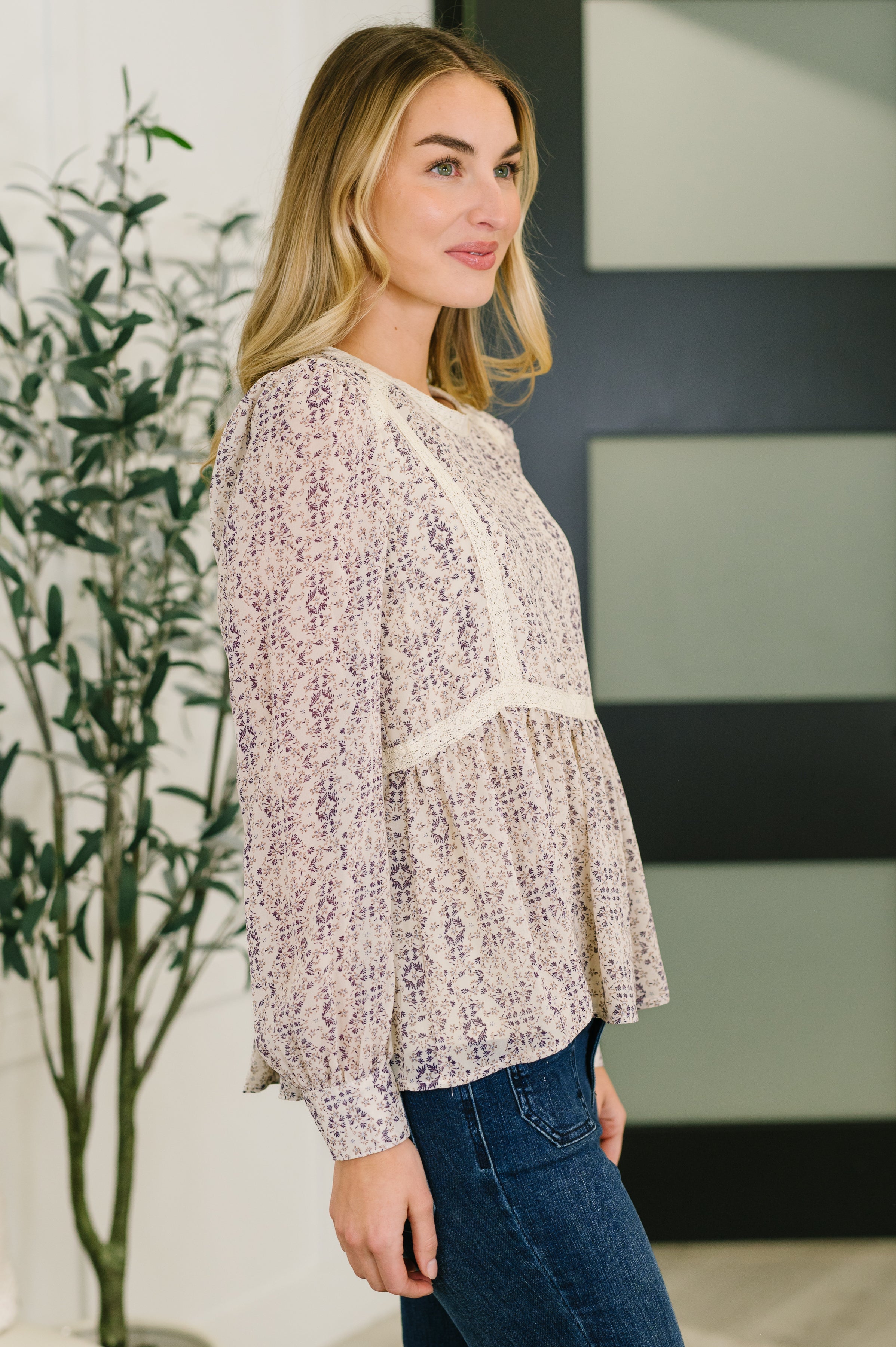 Gorgeous Girl Floral Peplum Blouse-Womens-Stay Foxy Boutique, Florissant, Missouri