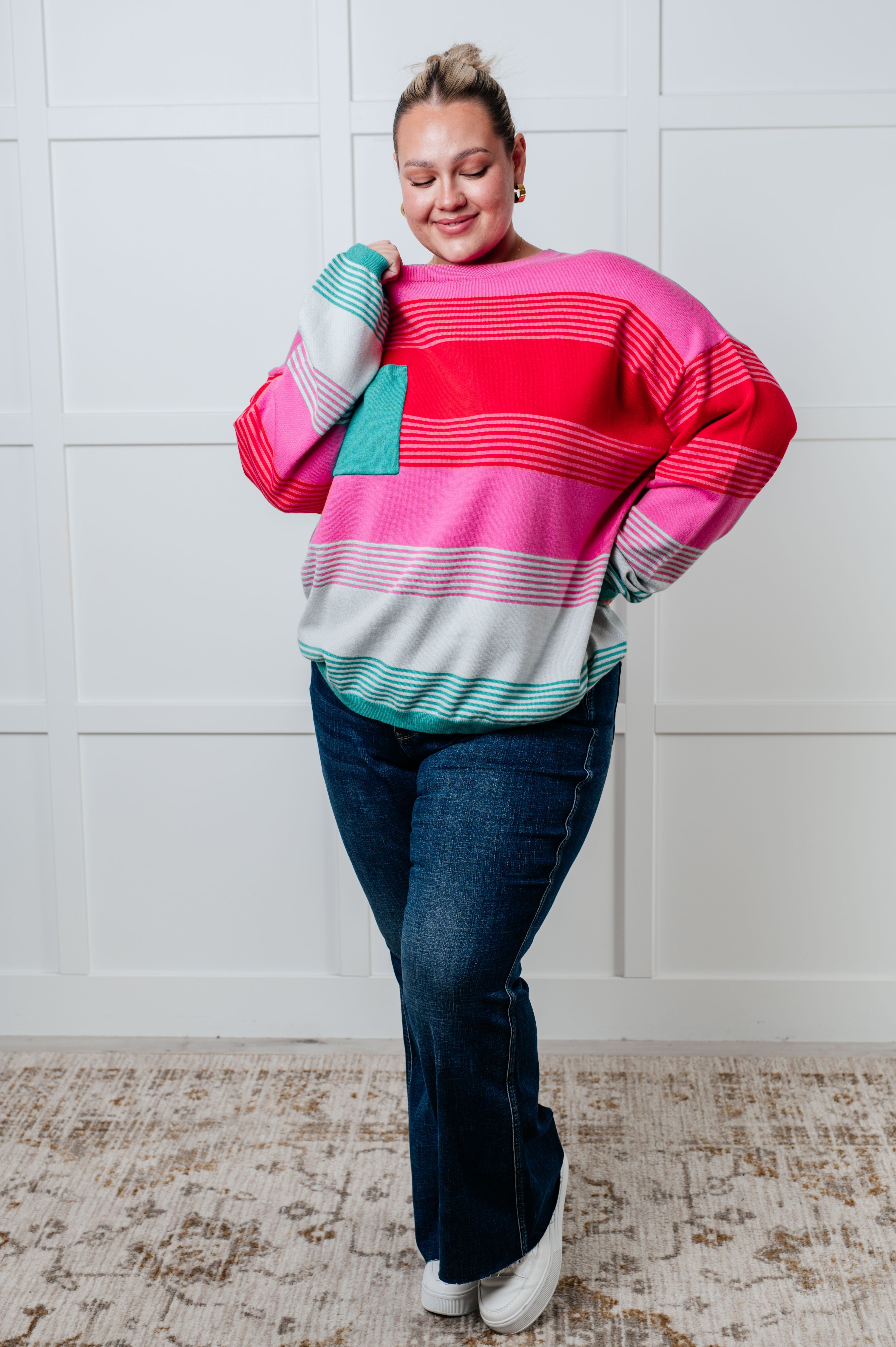 Gradual Feelings Striped Sweater-Tops-Stay Foxy Boutique, Florissant, Missouri