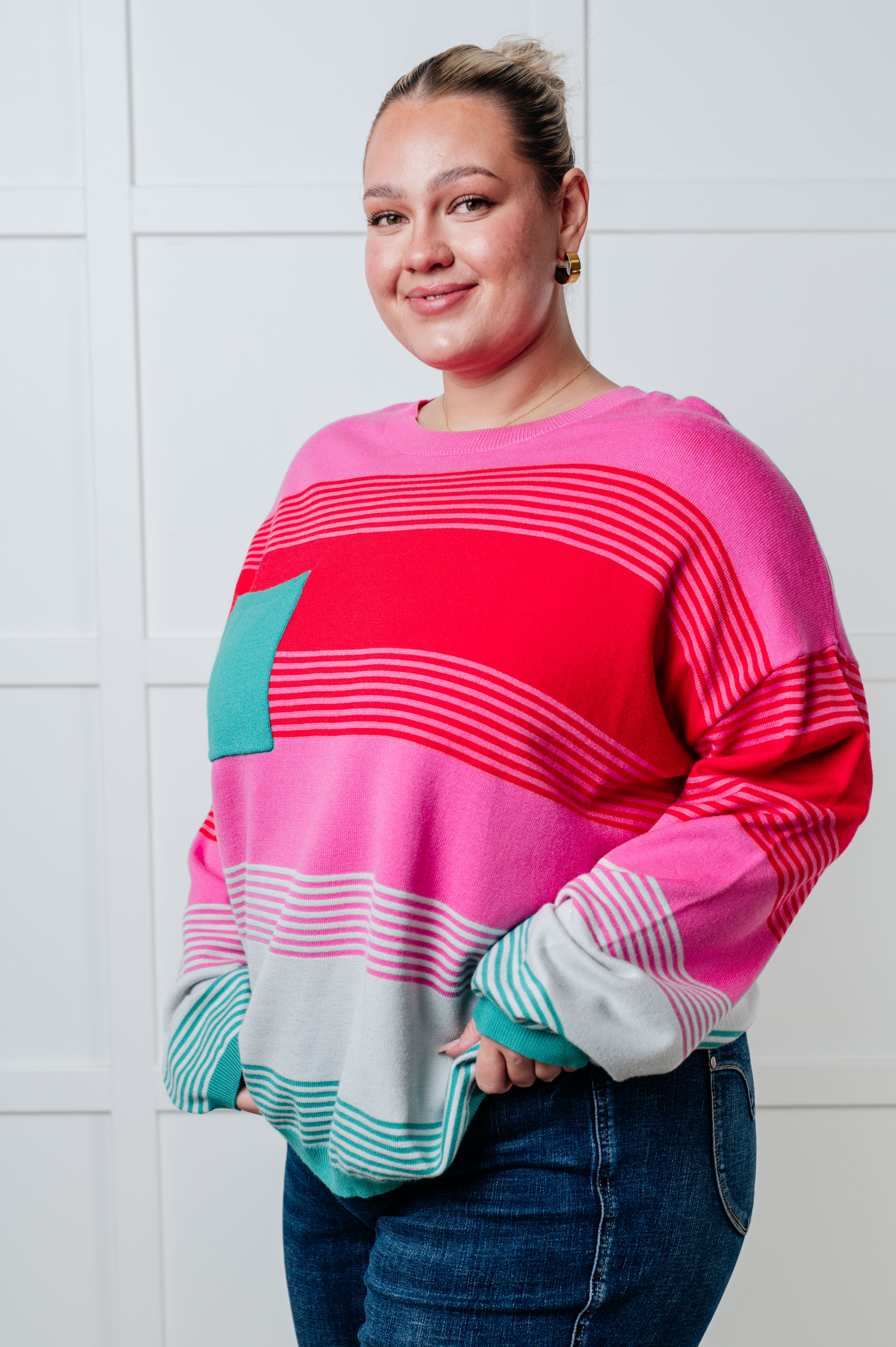 Gradual Feelings Striped Sweater-Tops-Stay Foxy Boutique, Florissant, Missouri