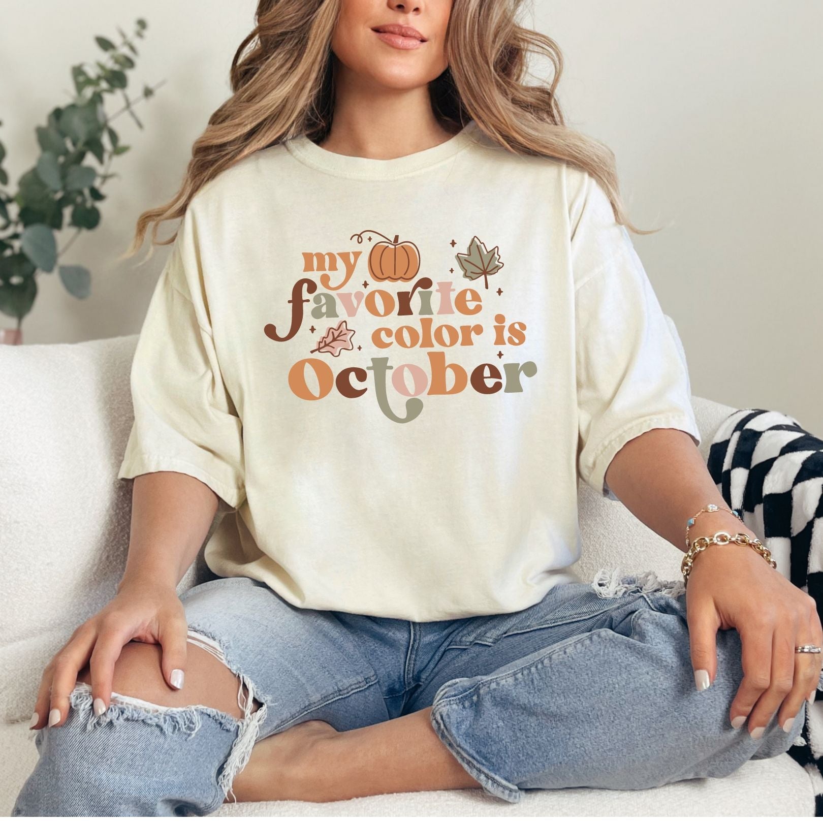 My Favorite October Graphic Tee-Womens-Stay Foxy Boutique, Florissant, Missouri