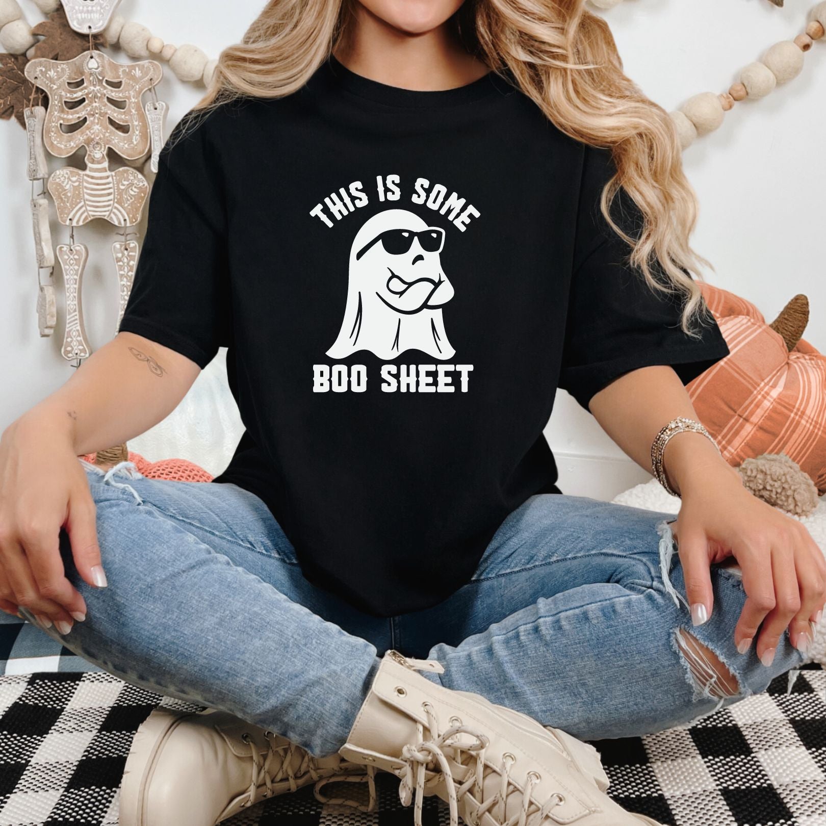 Boo Sheet Graphic Tee-Womens-Stay Foxy Boutique, Florissant, Missouri