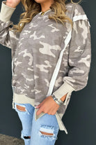 PREORDER: Green Camo Classic Crew Pullover-Womens-Stay Foxy Boutique, Florissant, Missouri