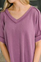 Growing Restless V-Neck Tee in Light Plum-Womens-Stay Foxy Boutique, Florissant, Missouri