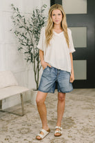 Growing Restless V-Neck Tee in White-Womens-Stay Foxy Boutique, Florissant, Missouri