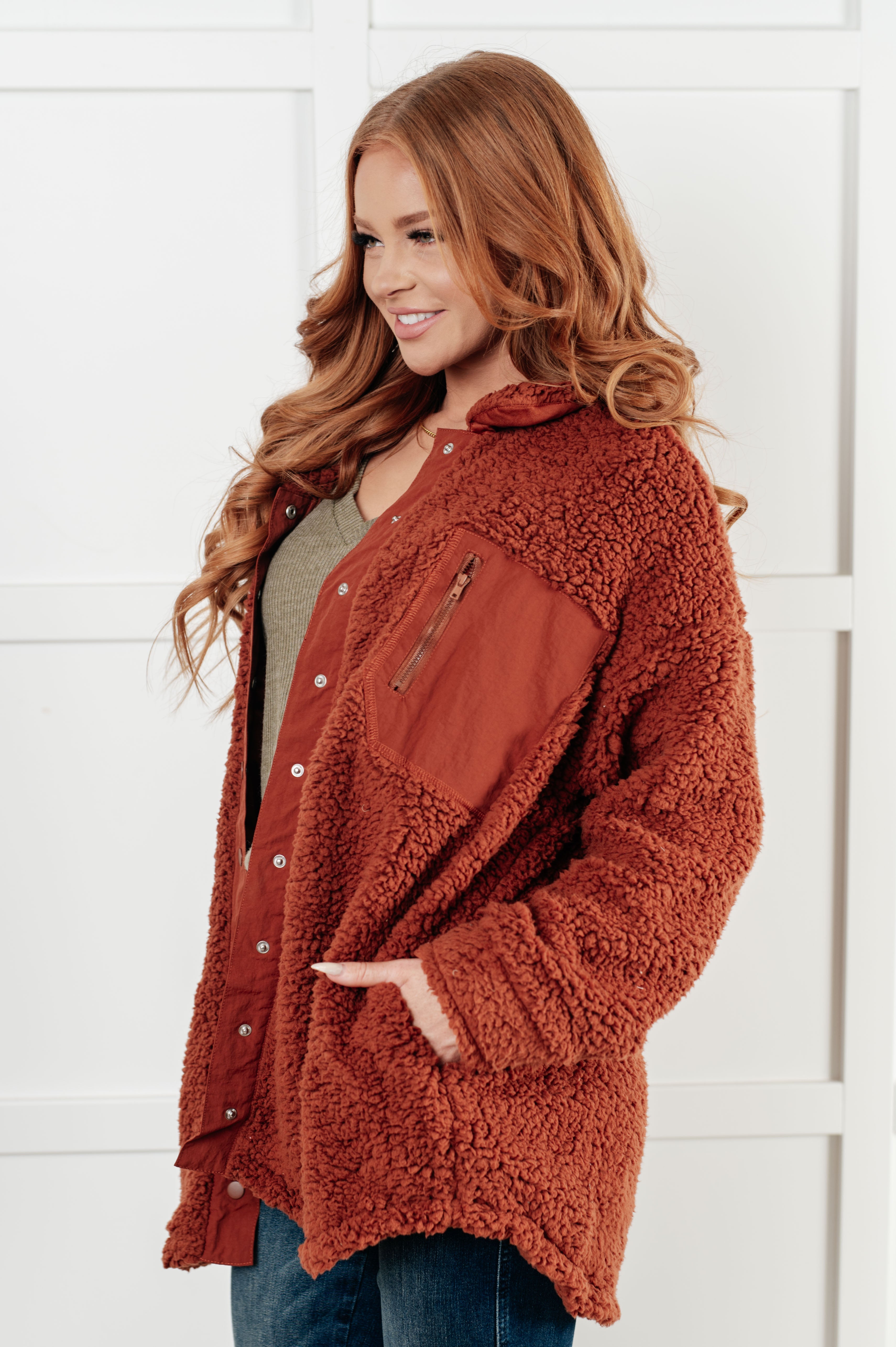 Growing Up Great Sherpa Jacket-Layers-Stay Foxy Boutique, Florissant, Missouri
