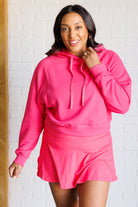 Had Me in the First Half Pullover Hoodie in Flamingo Pink-Tops-Stay Foxy Boutique, Florissant, Missouri