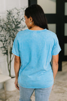 Had to Be There Mineral Wash Tee in Deep Sky-Womens-Stay Foxy Boutique, Florissant, Missouri