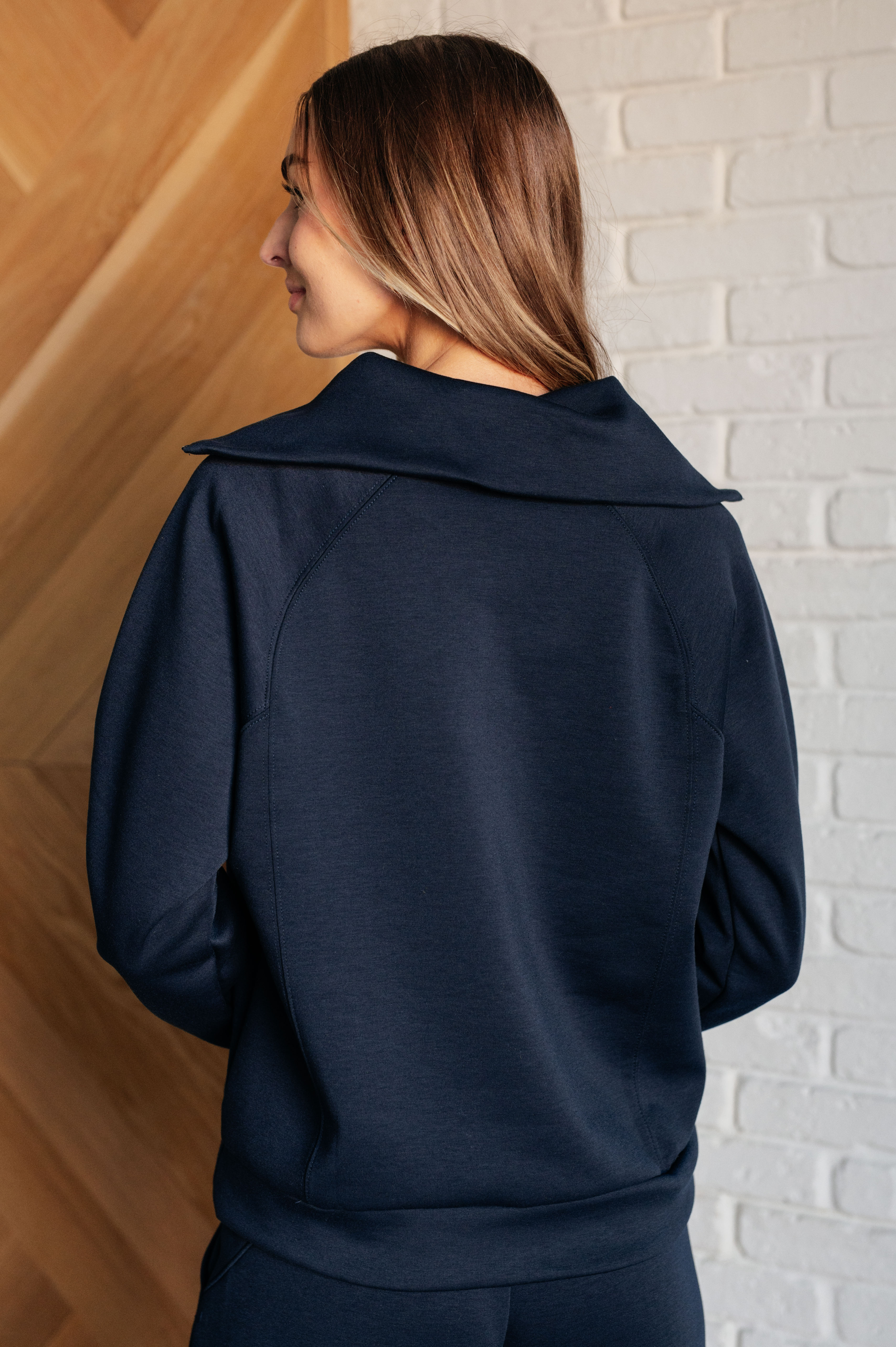 Hamptons Travel Half Zip Pullover in Navy-Athleisure-Stay Foxy Boutique, Florissant, Missouri