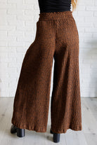 Harmony High Rise Wide Leg Pants in Brown-Bottoms-Stay Foxy Boutique, Florissant, Missouri